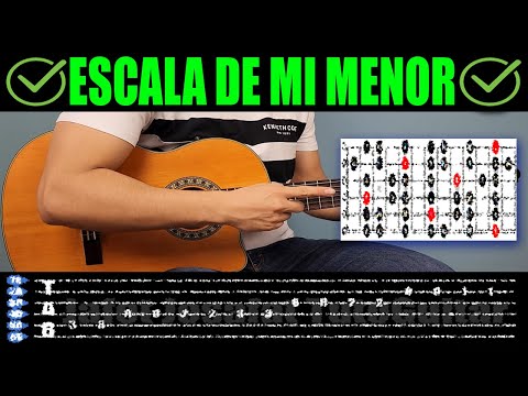 🚀Te ENSEÑO FACIL y RAPIDO a Como Tocar la Escala de Mi Menor en Guitarra Acustica-TutorialTablatura🎸