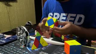 4 WCA events in sub 50 sec || Pyraminx, clock, skewb, 2x2