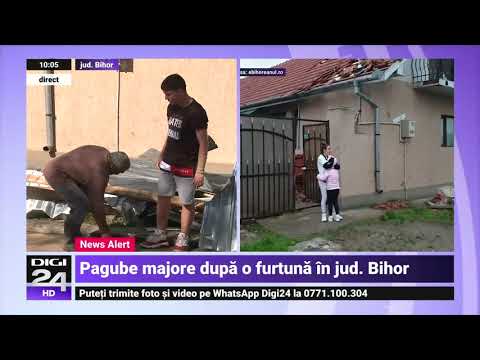 O furtună puternică a lăsat oamenii dintr-o comună din Bihor cu casele aproape descoperite