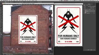 Photoshop Tutorial - adding a poster to a wall