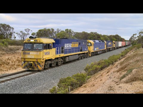 2MA5 Pacific National Intermodal Container Train  (4/2/2019) - PoathTV Australian Railways