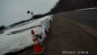 札幌恵庭自転車道 雪解け状況確認 20190321
