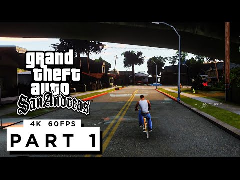 GTA SAN ANDREAS Walkthrough Gameplay Part 1 - (PC 4K 60FPS) RTX 3090 MAX SETTINGS