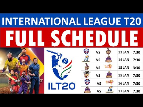 ILT20 Schedule: International League T20 Schedule 2023 | ILT20 Schedule 2023