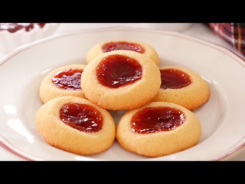 Jam Butter Cookies made with just 4 Ingredients