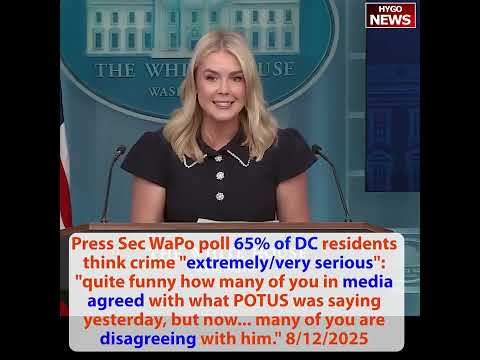 Press Sec: WaPo poll 65% crime extremely/very serious; DC Police Chief Equity Officer & LA Mayor