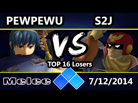 EVO 2014 - MIOM | PewPewU (Marth) Vs. S2J (Captain Falcon) SSBM Losers Top 16 - Melee