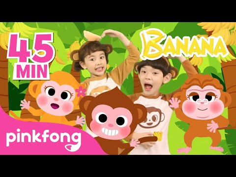 , title : '🙉🍌Monkey Banana Dance and more! | Kids Rhymes & Songs & Dance Compilation | Pinkfong songs for Kids'