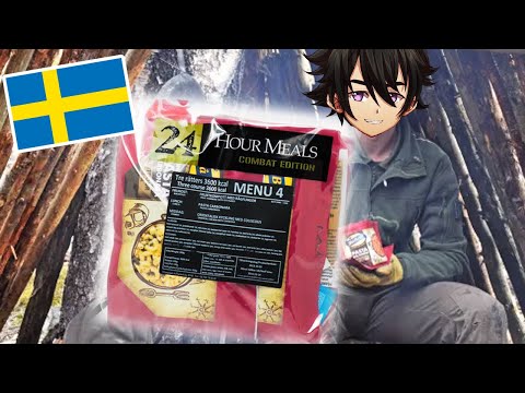 MRE Review Part 1 - Swedish Armed Forces 24 Hour Combat Ration Pack Menu 3【Cooking Handcam】