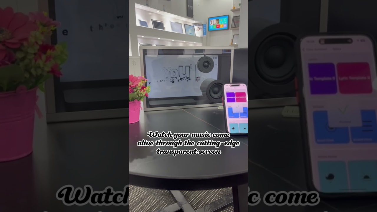 Redefine Audiovisual Experience|15.6" Transparent Speaker – Where Cutting-Edge Design Meets Premium Sound