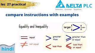 Compare instruction use in delta plc | plc compare instructions | comparison block in plc |