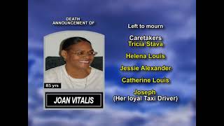 Joan Vitalis ~ Long Obituary