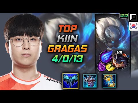 Gragas Top Build Kiin Everfrost Phase Rush - LOL KR GrandMaster Patch 13.10