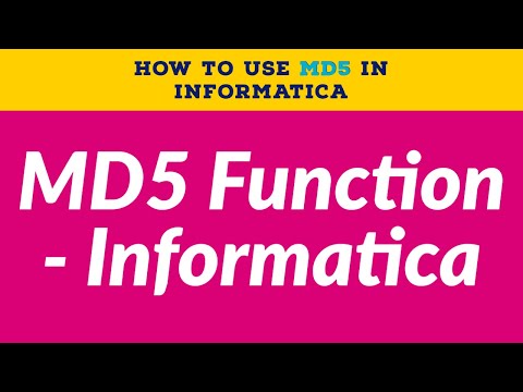 MD5 in Informatica | How to use MD5 in informatica SCD Type - 1 | What is MD5 in Informatica