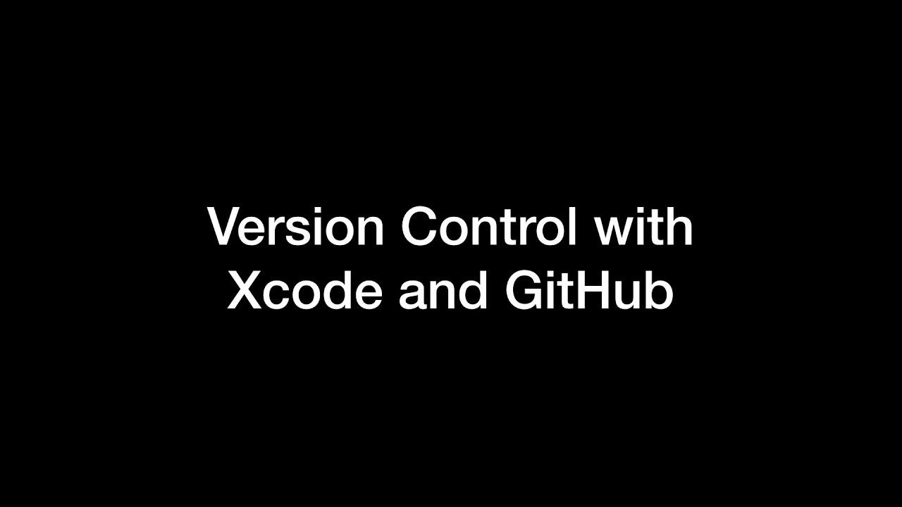 Xcode Version Control with Git