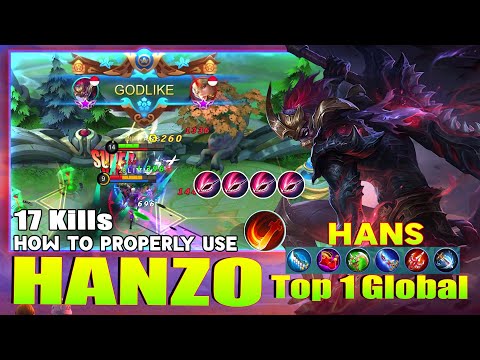 Hanzo Full Map Control! Unstoppable Gameplay Top 1 Global Hanzo by HANS ~ MLBB