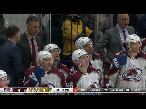 Colorado Avalanche Called for Too Many Men on the Ice in Overtime vs. Nashville
