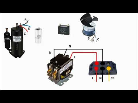 split AC outdoor wiring diagram ]] magnetic contactor wiring connection in AC ]] split & window..