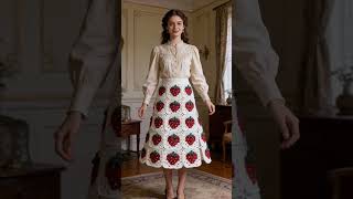 Grandma plaid skirt design inspiration #crochet #design