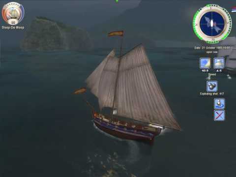 Let's Play Age of Pirates 2 - 46 (Sloop-Da-Woop Takes On The Sea Wolf)