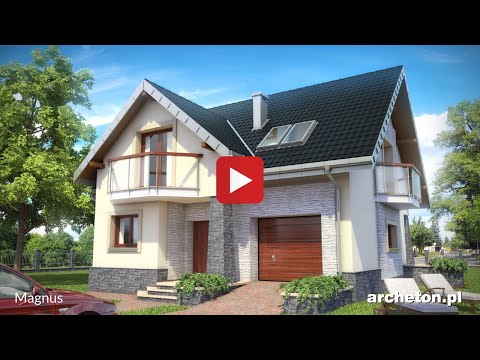 Projekt domu Magnus - archeton.pl - z użytkowym poddaszem 155,7 m2