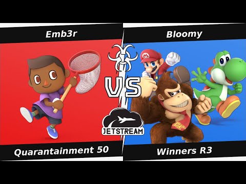 Quarantainment 50 Winners R3 - Emb3r (Villager) Vs. Bloomy (DK, Yoshi, Mario) Smash Ultimate - SSBU