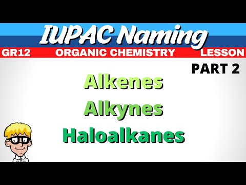 Naming Organic Molecules Grade 12 | Alkanes, alkenes, alkynes, haloalkanes