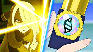 Cynthia Mega Evolves Her Garchomp | Mega Garchomp Evolution in Pokémon Journeys Episode 117 English