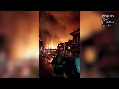 Incendio consumió mercado municipal en San Marcos
