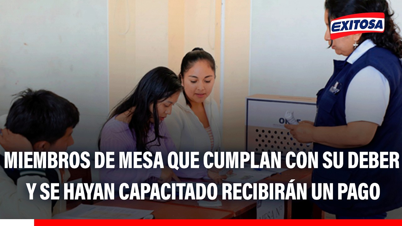 🔴🔵Pago y un día libre serán los beneficios de los miembros de mesa