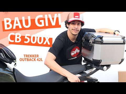 THE BEST TOP BOX FOR CB500X! INSTALLATION OF SUPPORT AND TOP BOX TREKKER OUTBACK 42L GIVI