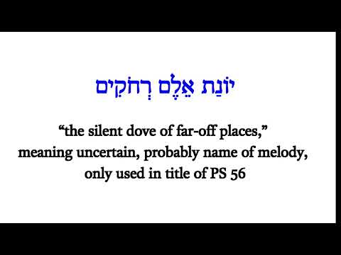 H3128 יוֹנַת אֵלֶם רְחֹקִים