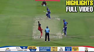 MI vs RCB Full Highlights IPL 2020 | Mumbai vs Bangalore Full Highlights 2020