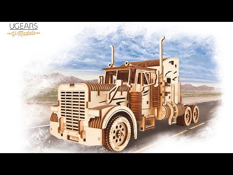 UGears VM-03 Self-Assembly Mechanical Heavy-Truck Model 3D Wooden Puzzle Kit