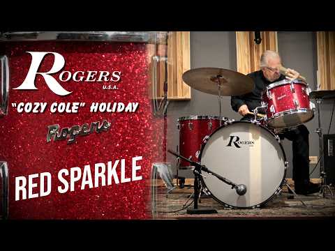 Rogers 22/13/16/5x14" VIDEO 60's Dayton-Era Holiday "Cozy Cole" Drum Set - Red Sparkle imagen 26