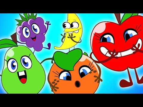 Cantece pentru copii Cinci Fructe Dragute - Nursery rhymes for kids Five Cute Fruits Hooplakidz TV