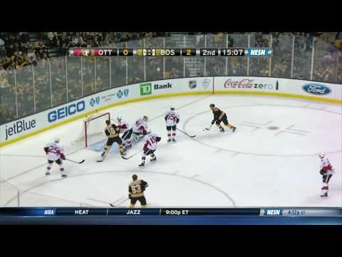 Patrice Bergeron undresses Karlsson & Anderson, scores 2/8/14