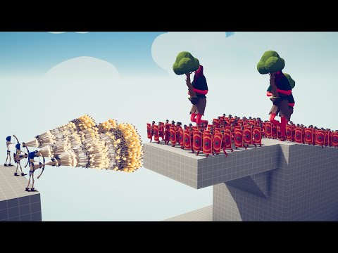 3x GOD ARCHERS vs 100x UNITS & 3x GIANTS - Totally Accurate Battle Simulator TABS