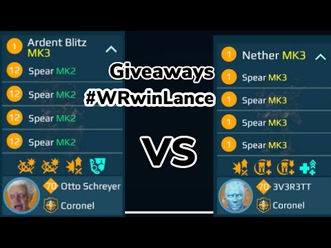 Blitz Spears VS Nether Spears MK3 #WRwinLance | War Robots Gameplay