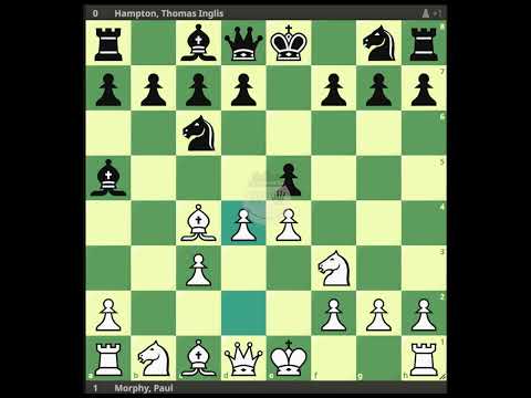 Morphy, Paul - Hampton, Thomas Inglis || London 1858 @chessbuddies 🔴 #PaulMorphy