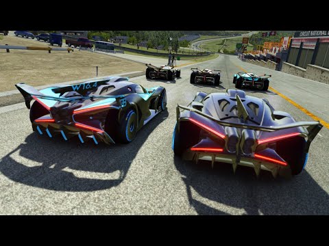 Bugatti Bolide vs Lamborghini V12 Vision GT at Old Spa
