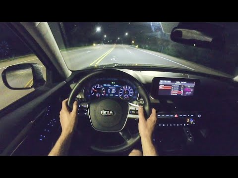 2021 Kia Telluride SX V-6 AWD - POV Night Drive (Binaural Audio)