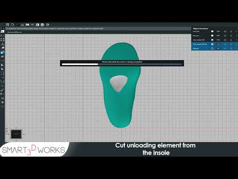 Smart3Dworks insoles modeling workflow