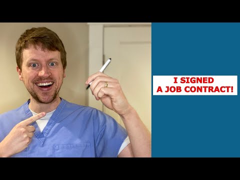I signed a job contract! (A doctor's first job after training)