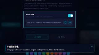 OLYOS Public Sales Room – One Branded Link for All Your Properties | OLYOS.AI 06