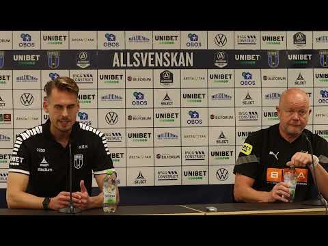 Presskonferensen efter IK Sirius – BK Häcken (0–1)