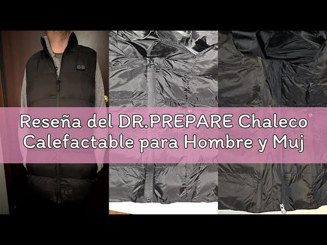 Vídeo relacionado con DR.PREPARE Chaleco Calefactable Unisex Chaqueta Calefactable Ligera 3 Niveles de Calefacción 10 Zonas Calefactables Botones Inteligentes, Tamaño Ajustable para Senderismo (Batería No Incluida)