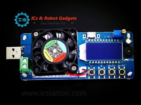 DC Electronic Load Tester 35W 5A LCD Display_ICStation.com