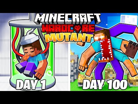 Bronzo - I Survived 100 DAYS as a MUTANT STEVE in HARDCORE Minecraft!