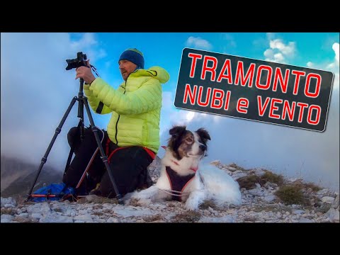 GRAN SASSO: Tramonto Nubi e Vento al rifugio Duca degli Abruzzi  2388 metri.